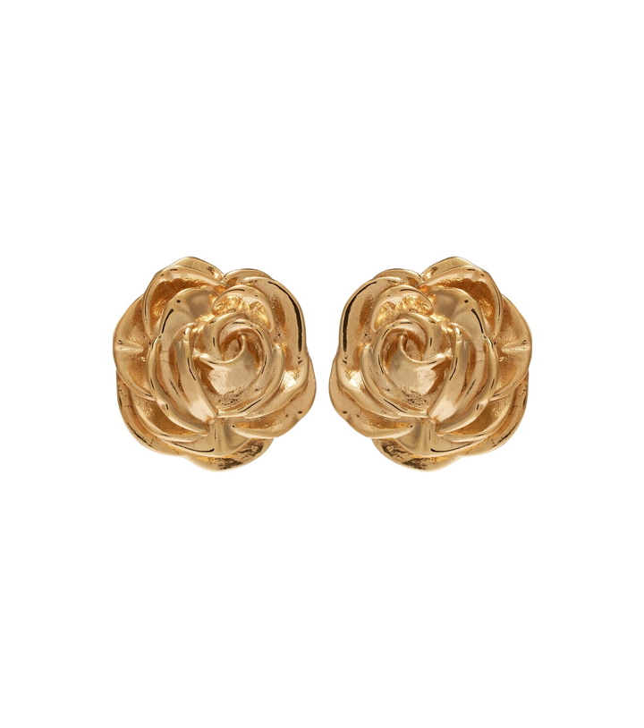 Photo: Magda Butrym Rose gold-plated earrings