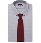 TOM FORD - Grey Slim-Fit Prince Of Wales Checked Cotton Shirt - Gray