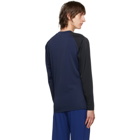 Boss Blue and Black Rashguard Long Sleeve T-Shirt