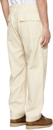 Engineered Garments Off-White Cotton Twill Fatigue Trousers