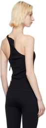 ANDREĀDAMO Black Asymmetric Tank Top