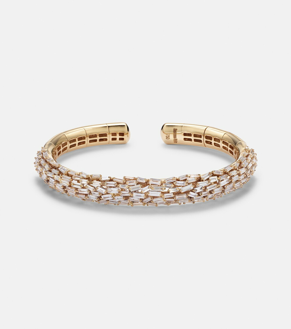 Suzanne Kalan 18kt gold bangle with diamonds