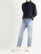 Inis Meáin - Donegal Merino Wool and Cashmere-Blend Rollneck Sweater - Blue