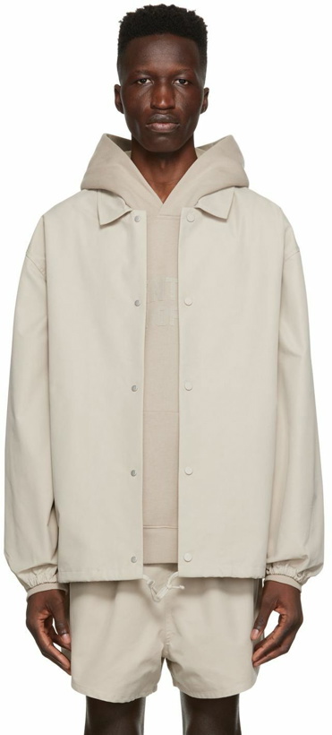 Photo: Fear of God ESSENTIALS Gray Drawstring Jacket