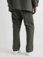 FEAR OF GOD ESSENTIALS - Straight-Leg Cotton-Blend Twill Trousers - Gray