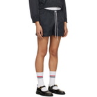 Thom Browne Navy Nylon Tech Track Shorts