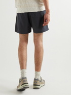 NN07 - Gregor Straight-Leg Cotton-Blend Drawstring Shorts - Blue