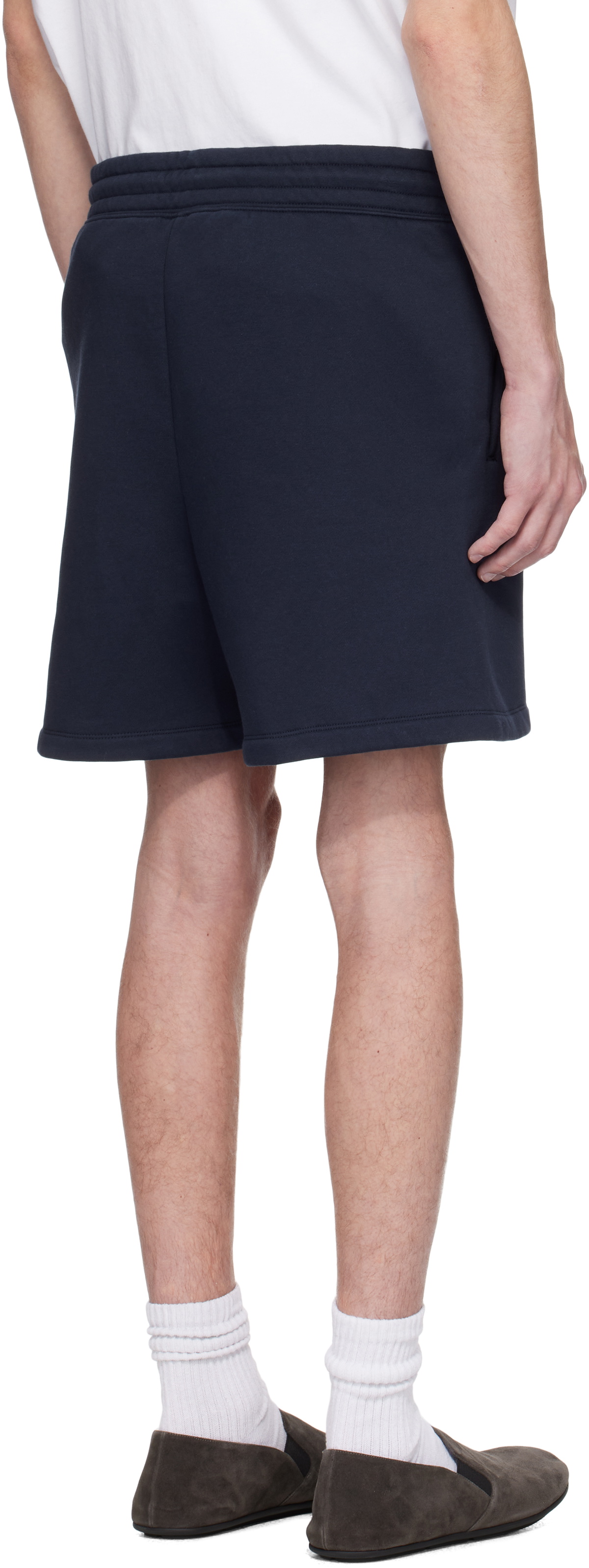 SKIMS Navy Fleece Lounge Relaxed Shorts