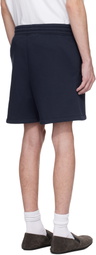 SKIMS Navy Fleece Lounge Relaxed Shorts