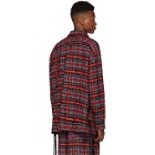 Faith Connexion Red and Black Laced Tweed Overshirt
