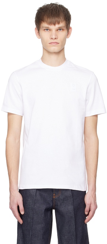 Photo: Ferragamo White Patch T-Shirt