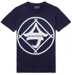 Blue Blue Japan - Indigo-Dyed Printed Cotton-Jersey T-Shirt - Indigo