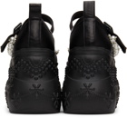 Simone Rocha Black Beaded Lace Turbo Tracker Platform Heels