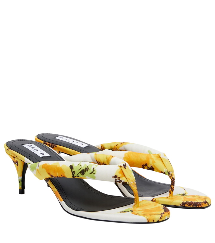 Photo: Alaïa Floral padded thong sandals