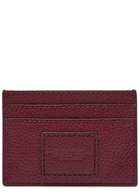 Marc Jacobs The Card Case Grained Leather Card Holder - Burgundy - One Size