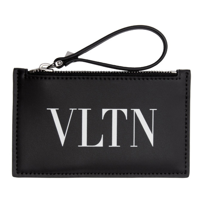 Photo: Valentino Black Valentino Garavani VLTN Zip Card Holder