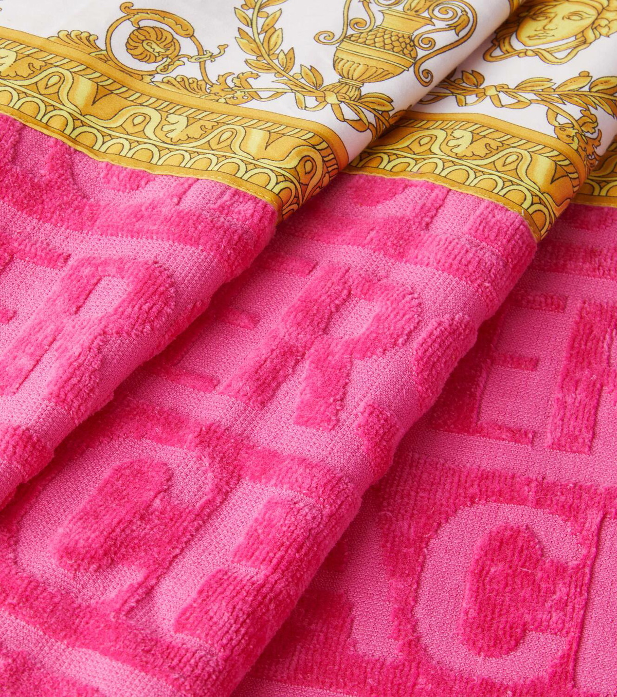 Versace Home Versace Allover cotton terry beach towel