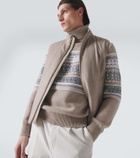 Zegna Intarsia cashmere turtleneck sweater