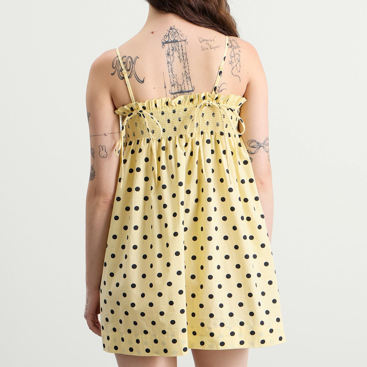 Damson Madder Women's Lilo Mini Dress in Yellow