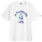 A Bathing Ape Men's Abc Camo College T-Shirt in White X Blue