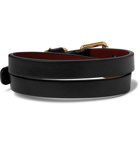 ALEXANDER MCQUEEN - Leather and Gold-Tone Bracelet - Black