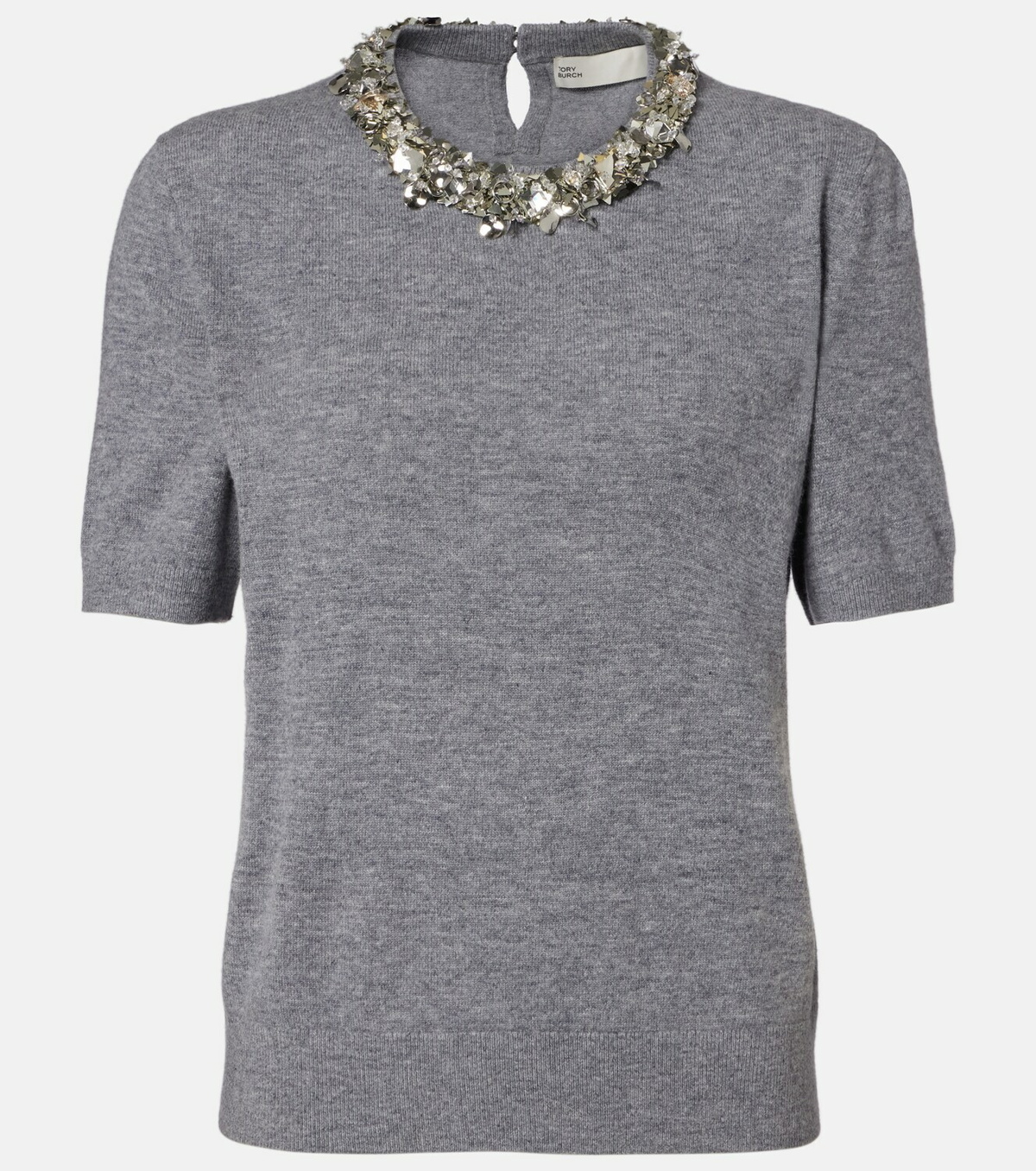 Tory Burch Embellished wool and cashmere top