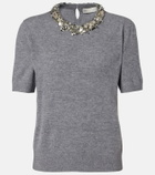 Tory Burch Embellished wool and cashmere top