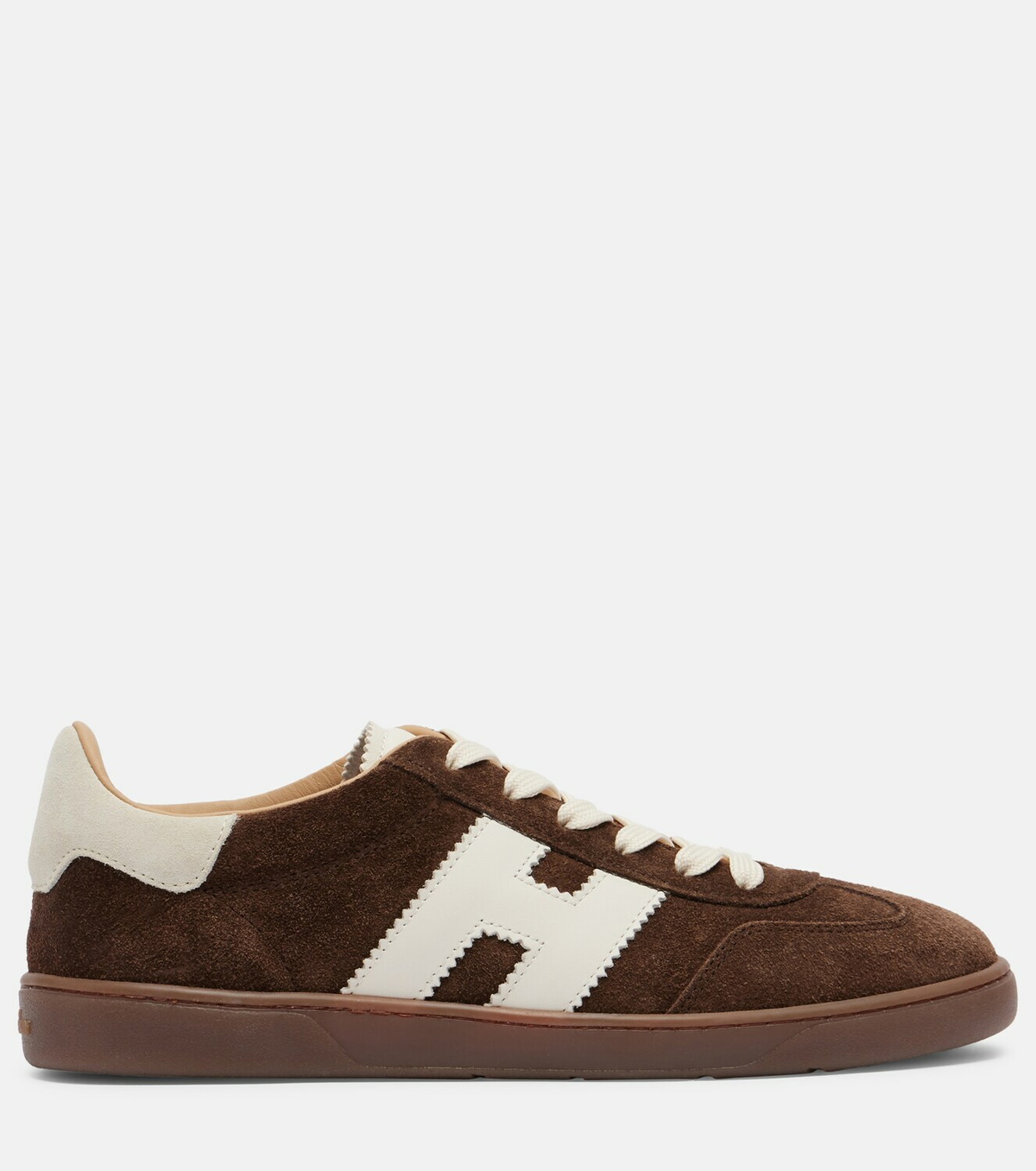 Hogan H647 leather-trimmed suede sneakers