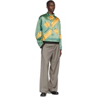 Kiko Kostadinov Green and Yellow Ansel Racing Jacket