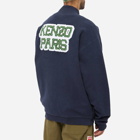 Kenzo Men's Back Logo Sherpa Zip Bomber Jacket in Midnight Blue