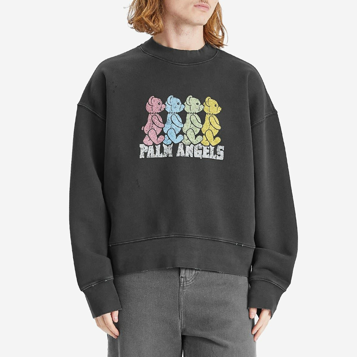 Palm Angels Men's Crossroad Bears Crew Sweat in Multicolor