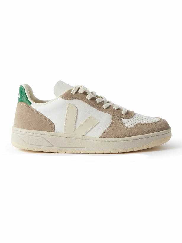 Photo: Veja - V-10 Suede and Leather Sneakers - Brown