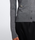 Simone Rocha Embellished wool and silk cardigan