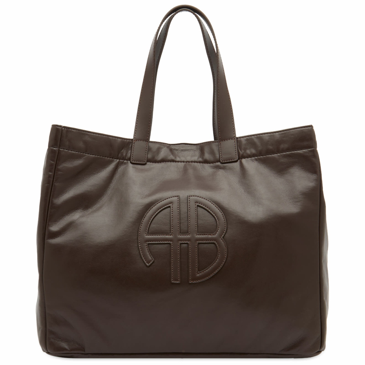 Anine Bing Women's Large Rio Tote Bag in Dark Brown 