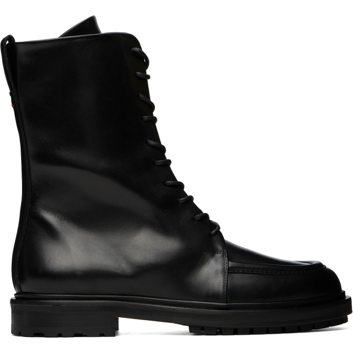 Photo: Aeyde Black Tate Lace-Up Ankle Boots