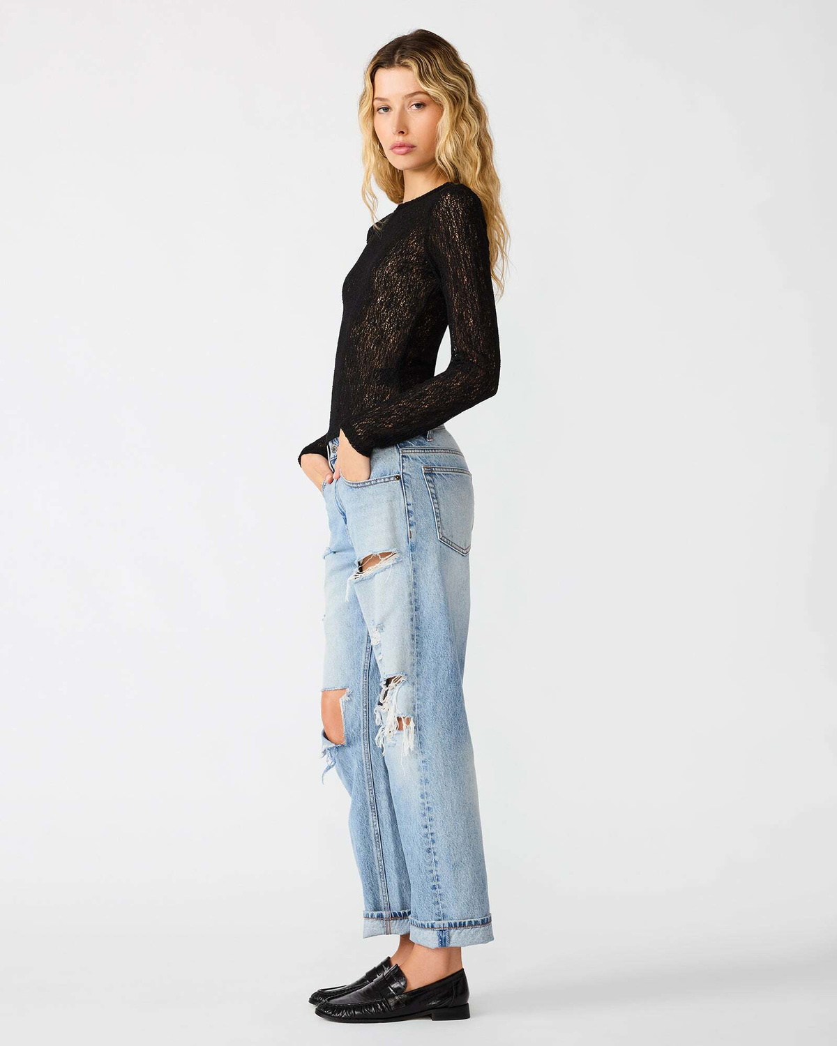 Steve Madden Sierra Knit Top in Black