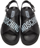 Moschino Black Logo Sandals