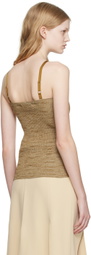 Maiden Name Tan Mia Tank Top