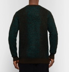 Wacko Maria - Leopard-Print Mohair-Blend Sweater - Men - Emerald