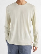 Frescobol Carioca - Garrett Leight Printed Cotton and Linen-Blend T-Shirt - Gray