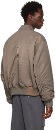 Solid Homme Khaki Padded Bomber Jacket