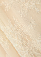 DE LA Vali Amora Scarf-effect Lace Gown Ivory