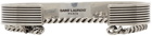 Saint Laurent Silver Stripe & Chain Bracelet