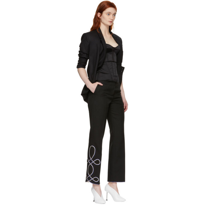 Olivier Theyskens Black Silk Tanepa Corset Top