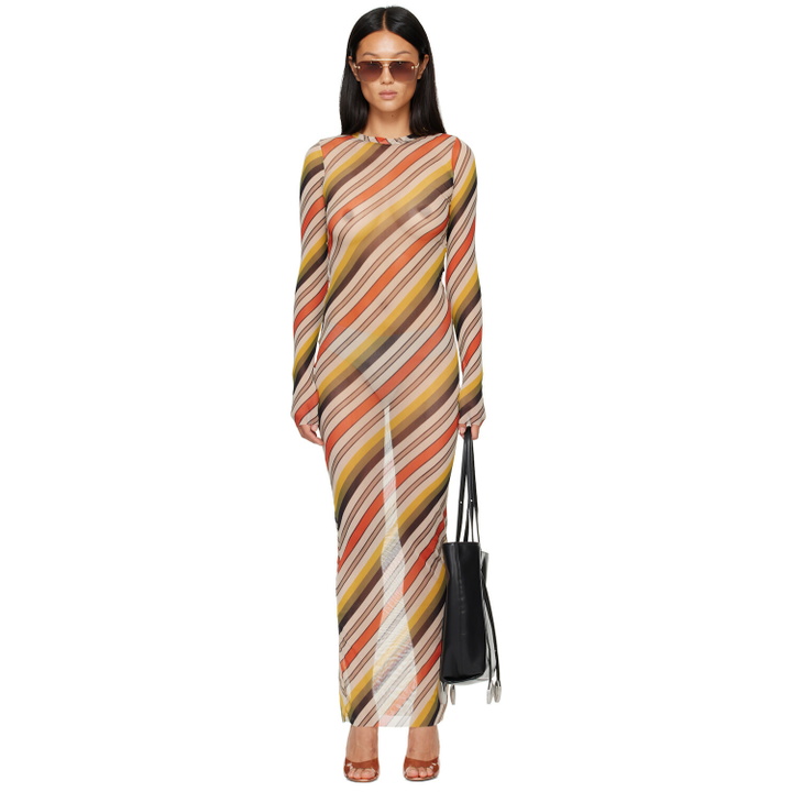 Photo: Jean Paul Gaultier Multicolor 'The Retro Stripe' Maxi Dress