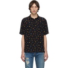 Saint Laurent Black Gommettes Short Sleeve Shirt