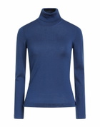 Goes Botanical Womens Turtleneck in Navy