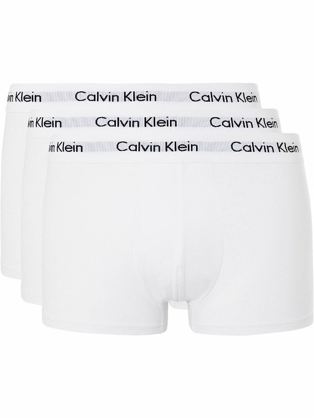 Photo: Calvin Klein Underwear - Three-Pack Low-Rise Stretch-Cotton Boxer Briefs - White
