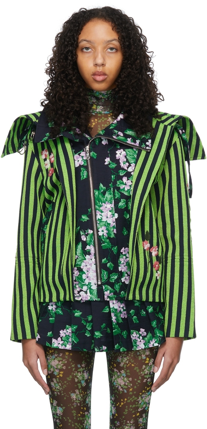 SHUTING QIU Green Polyester Jacket
