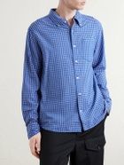 Corridor - Bruce Button-Down Collar Checked Cotton-Blend Poplin Shirt - Blue